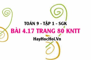 Bài 4.17 Toán 9 tập 1 SGK Kết nối tri thức
